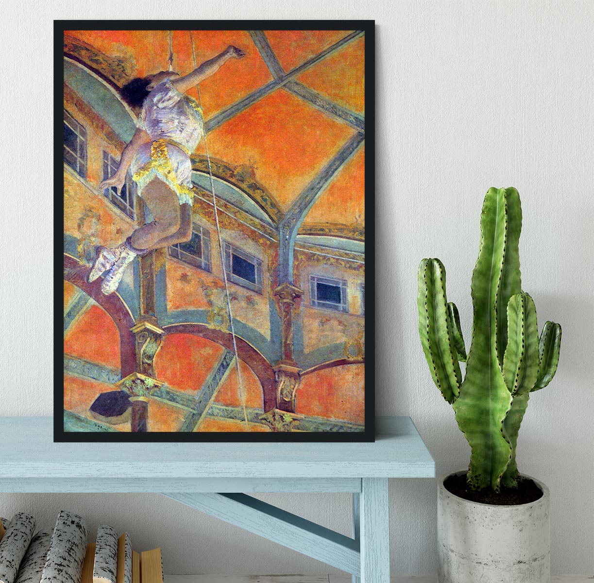 Miss Lala in Circus Fernando by Degas Framed Print - Canvas Art Rocks - 2