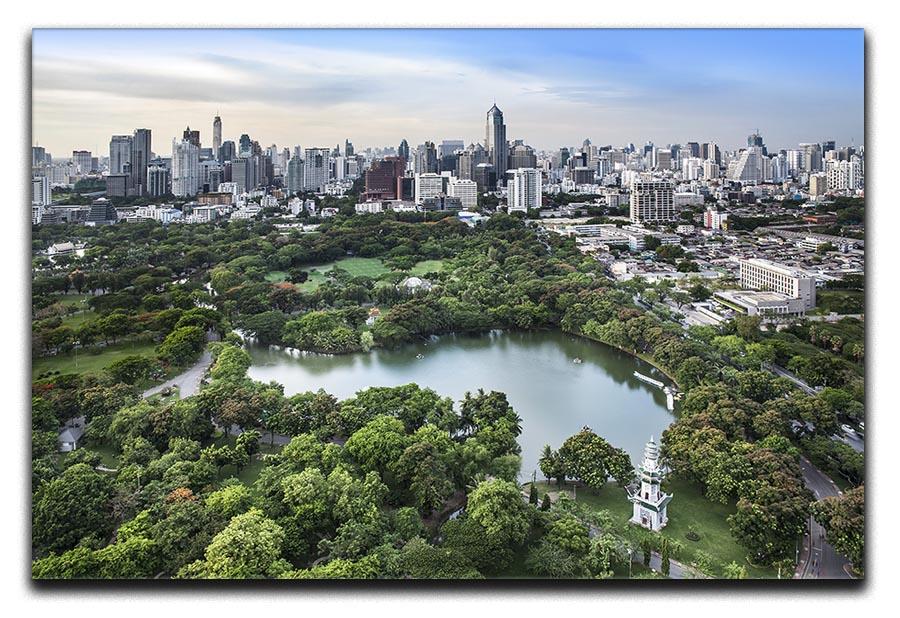 Modern city in a green environment Canvas Print or Poster - Canvas Art Rocks - 1