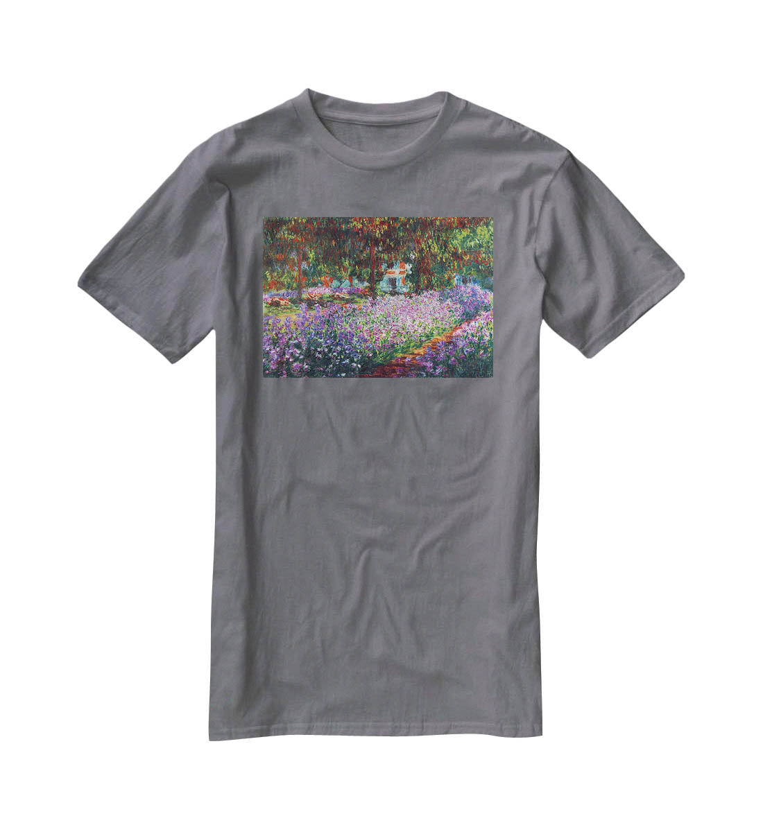 Monet's garden in Giverny by Monet T-Shirt - Canvas Art Rocks - 3