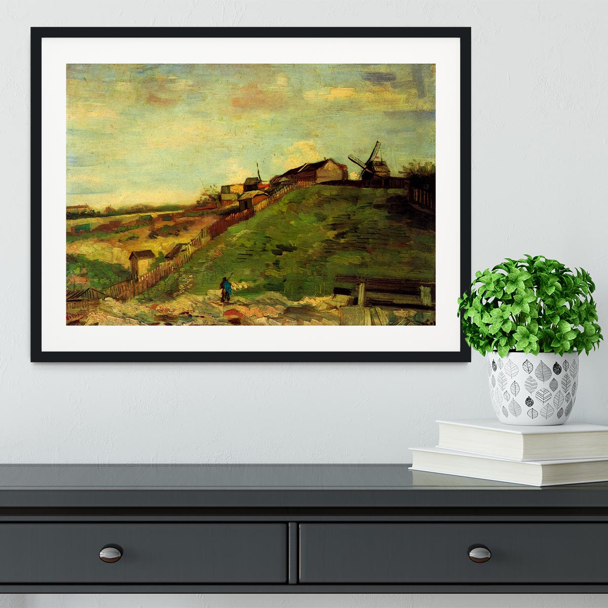 Montmartre Quarry the Mills by Van Gogh Framed Print - Canvas Art Rocks - 1