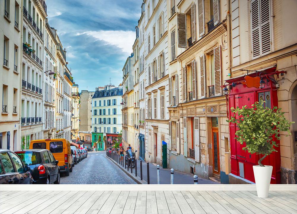 Montmartre in Paris Wall Mural Wallpaper - Canvas Art Rocks - 4