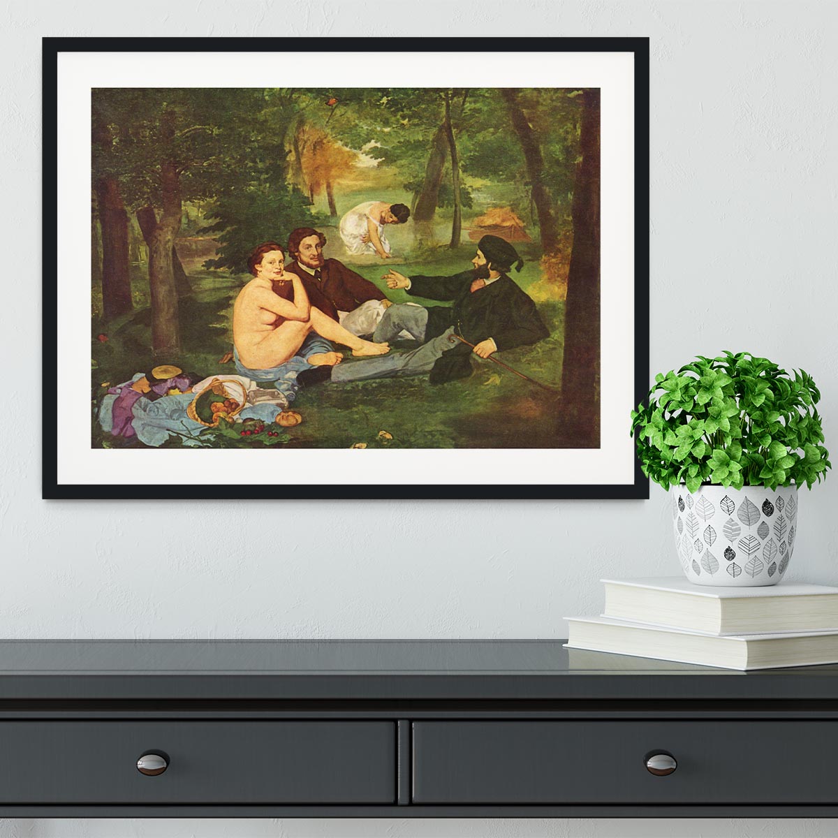Morning Break by Manet Framed Print - Canvas Art Rocks - 1
