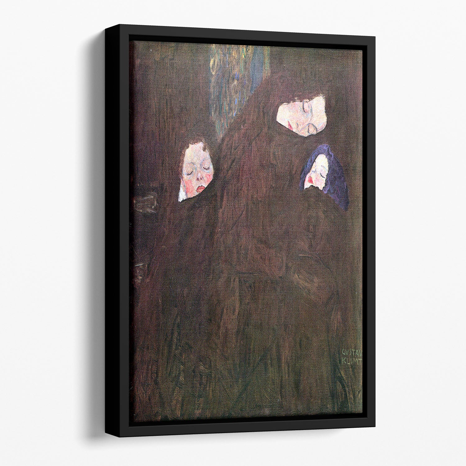 Mother with Children by Klimt Floating Framed Canvas