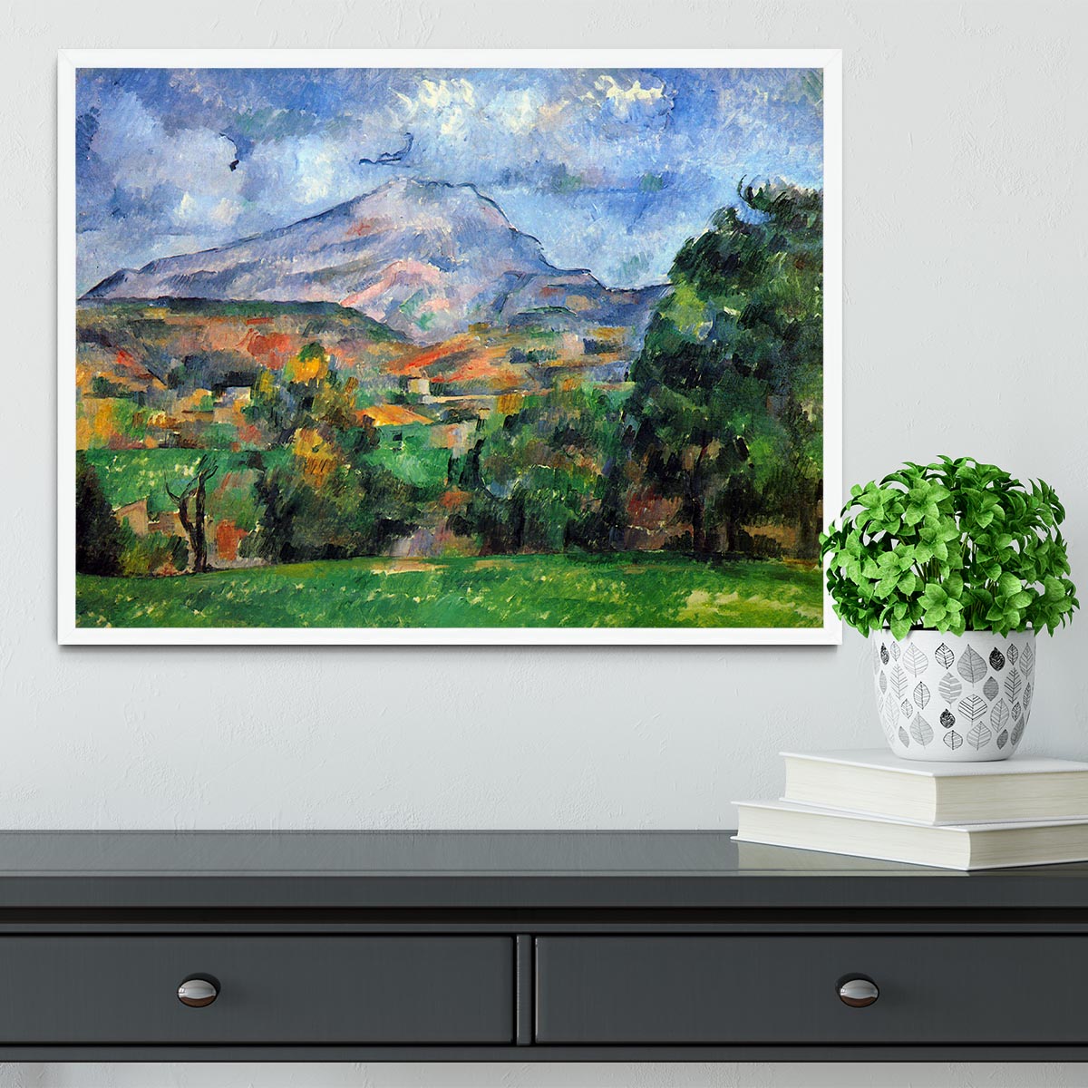 Mount St. Victoire by Cezanne Framed Print - Canvas Art Rocks -6