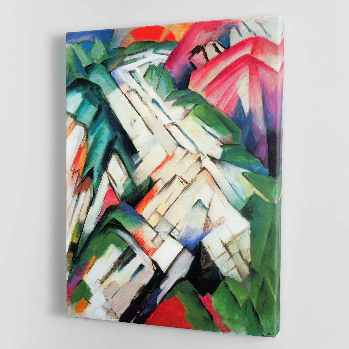Mountains Landscape by Franz Marc Canvas Print or Poster - Canvas Art Rocks - 1