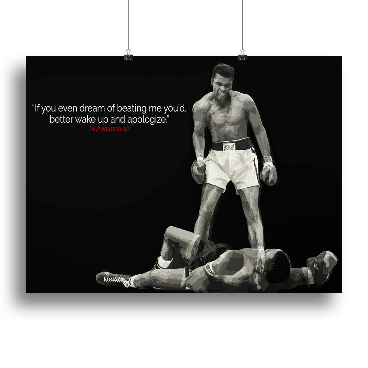 Muhammad Ali Dream Of Beating Me Canvas Print or Poster