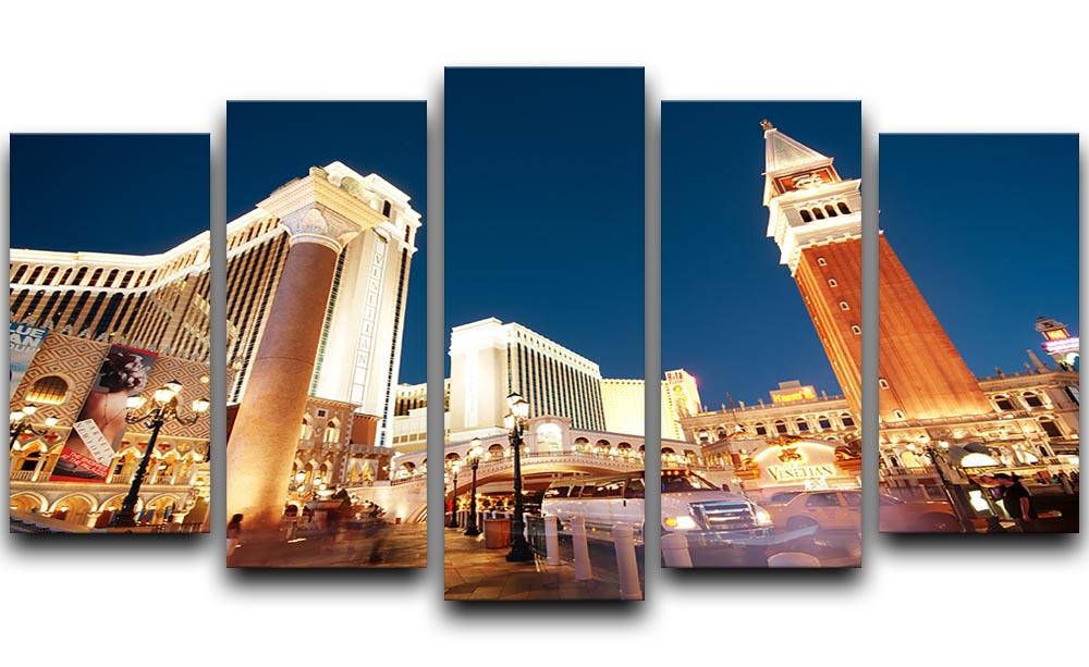 Night scenes from Las Vegas 5 Split Panel Canvas - Canvas Art Rocks - 1