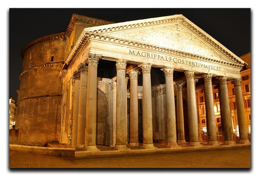 Night view of Pantheon Rome Canvas Print or Poster - Canvas Art Rocks - 1