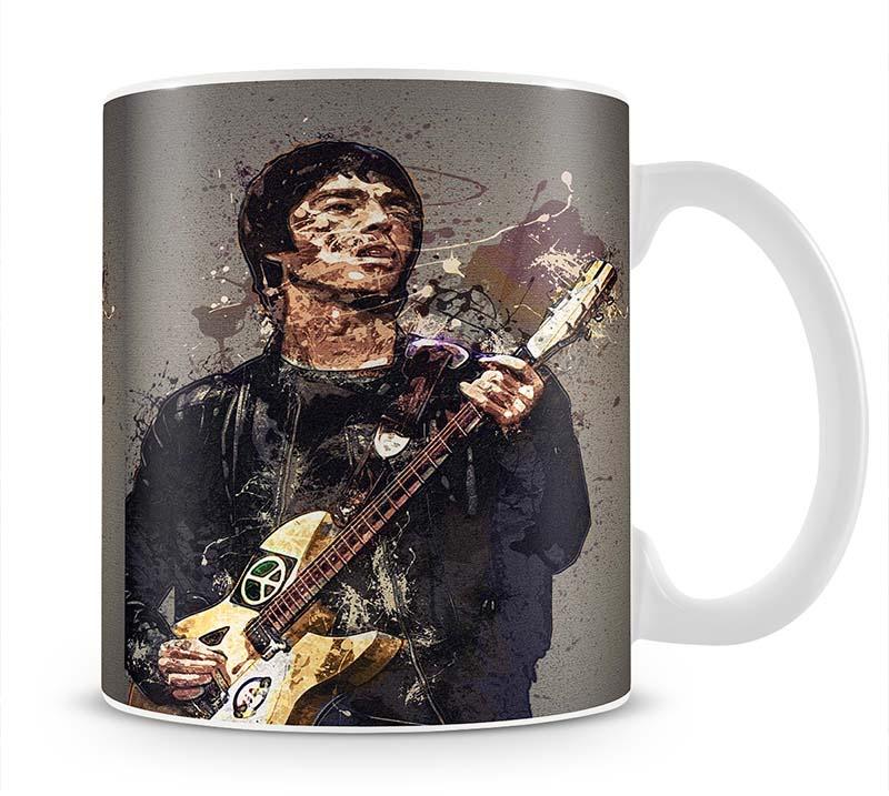 Noel Gallagher Paint Splatter Mug - Canvas Art Rocks - 1