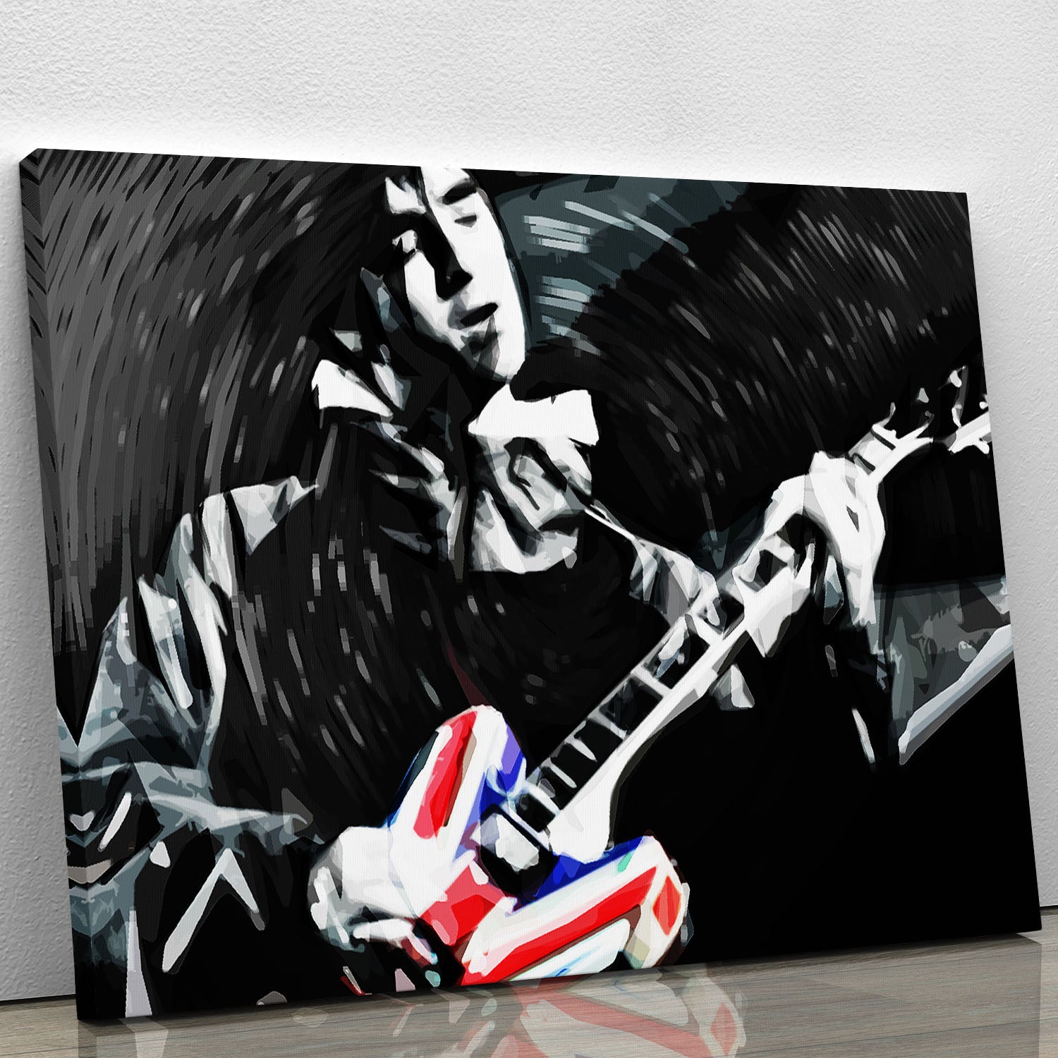 Noel Gallagher Union Jack Guitar Canvas Print or Poster - Canvas Art Rocks - 1