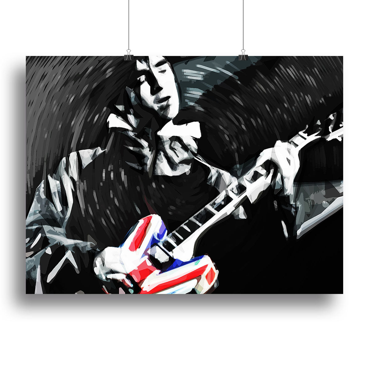 Noel Gallagher Union Jack Guitar Canvas Print or Poster - Canvas Art Rocks - 2
