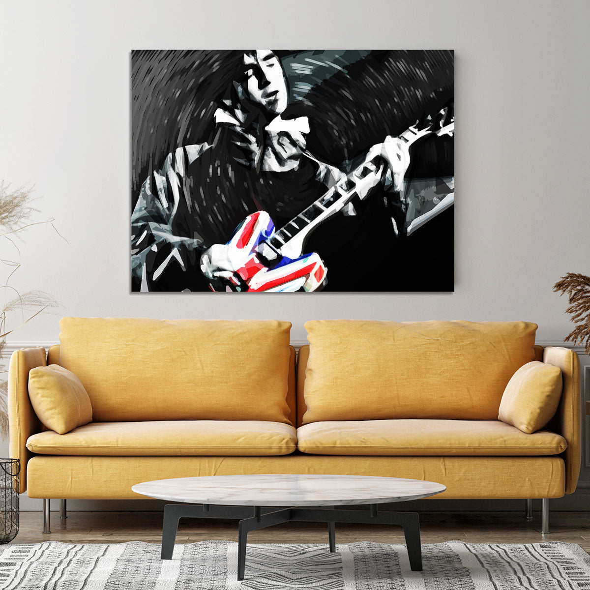 Noel Gallagher Union Jack Guitar Canvas Print or Poster - Canvas Art Rocks - 4