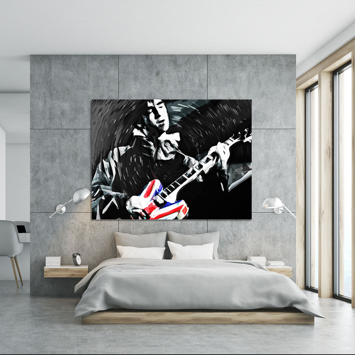 Noel Gallagher Union Jack Guitar Canvas Print or Poster - Canvas Art Rocks - 5