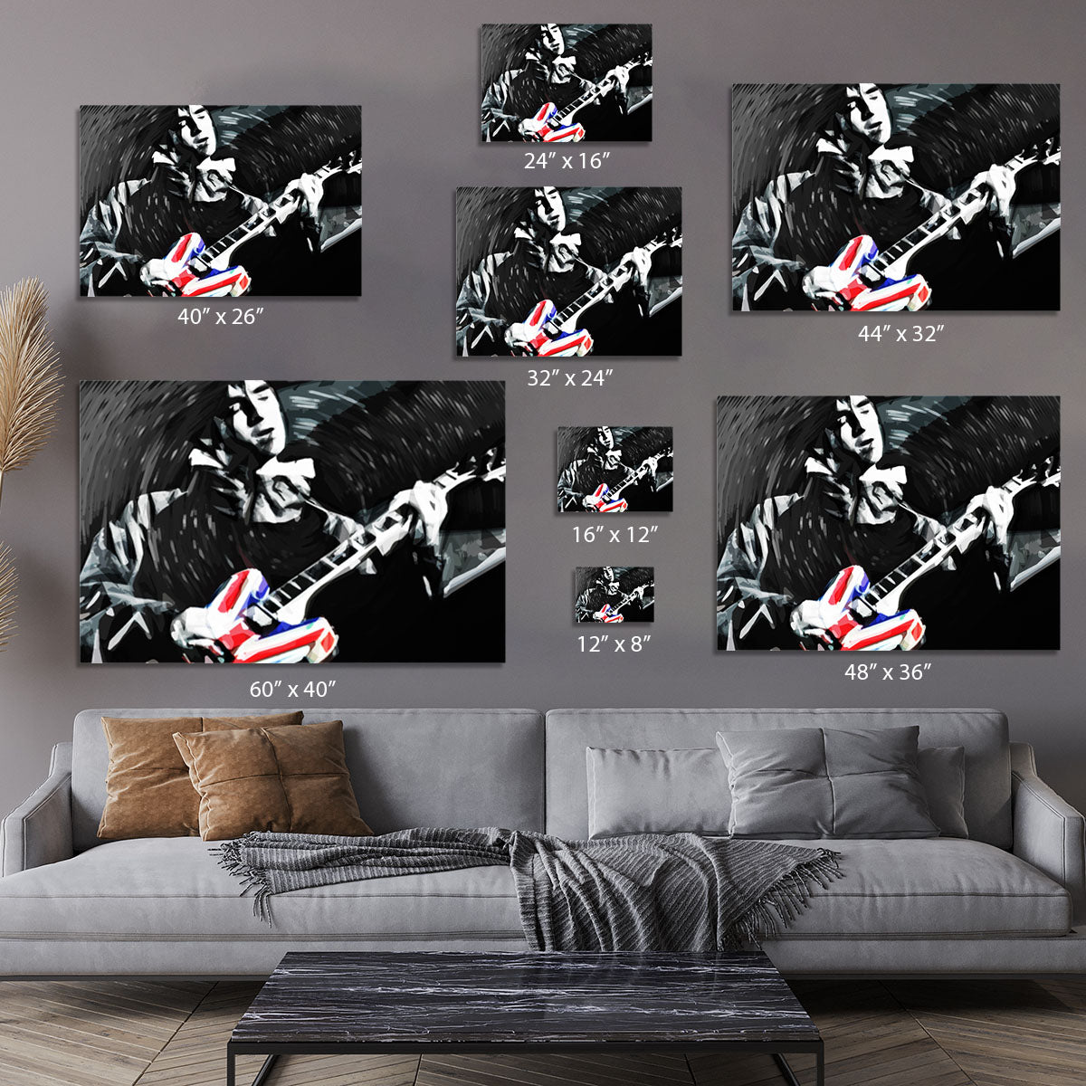 Noel Gallagher Union Jack Guitar Canvas Print or Poster - Canvas Art Rocks - 7