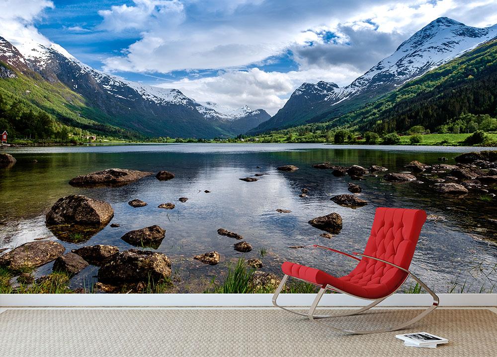 Norway natural landscape Wall Mural Wallpaper - Canvas Art Rocks - 2