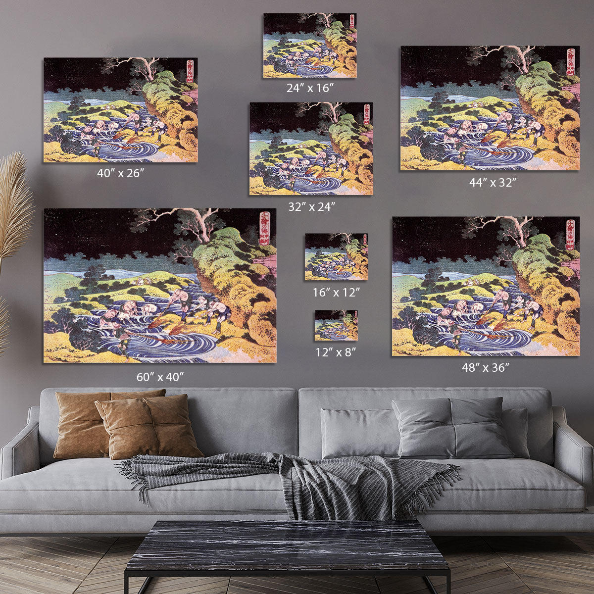 Ocean landscape by Hokusai Canvas Print or Poster - Canvas Art Rocks - 7