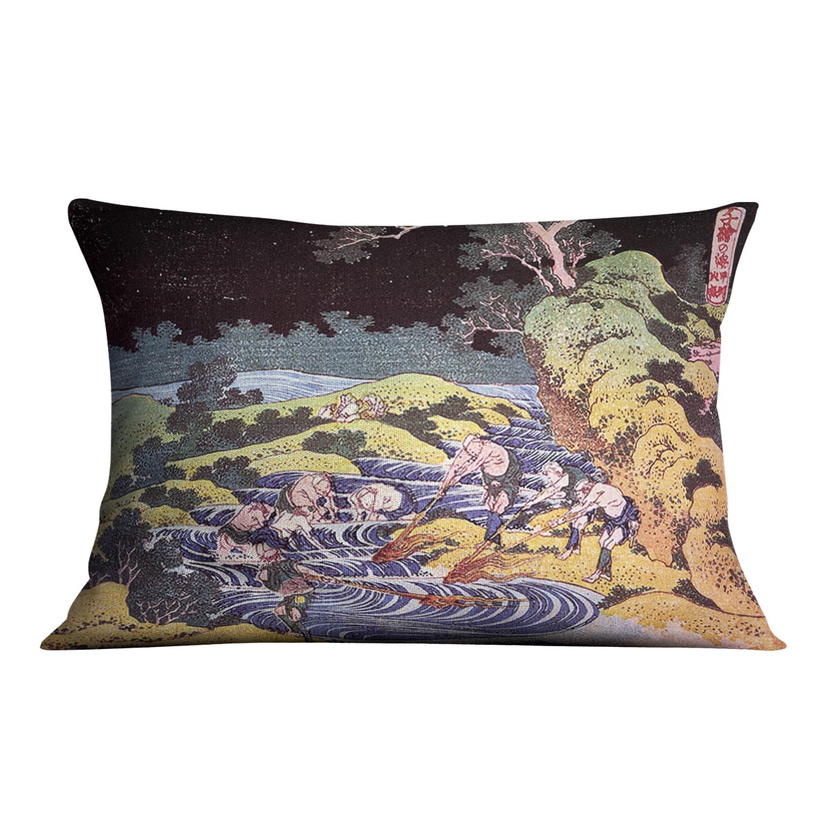 Ocean landscape by Hokusai Cushion