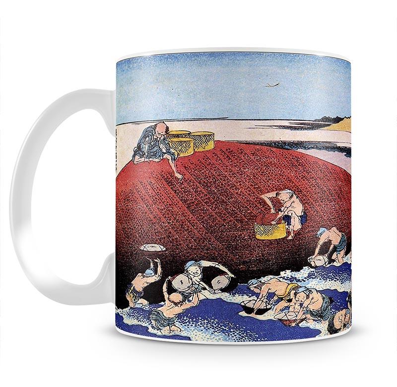 Ocean landscape with fishermen by Hokusai Mug - Canvas Art Rocks - 2