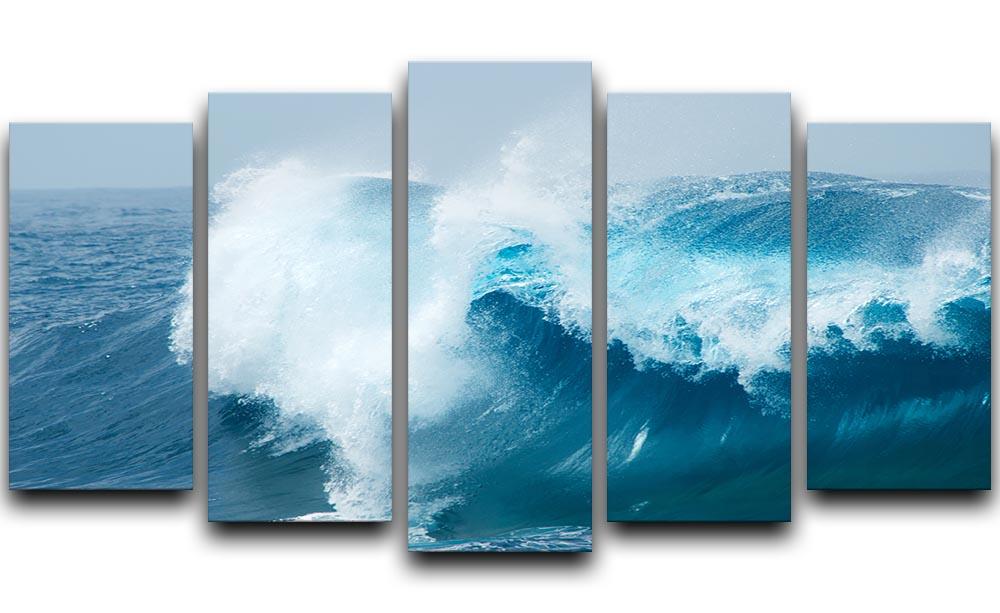 Ocean waves breaking natural 5 Split Panel Canvas - Canvas Art Rocks - 1
