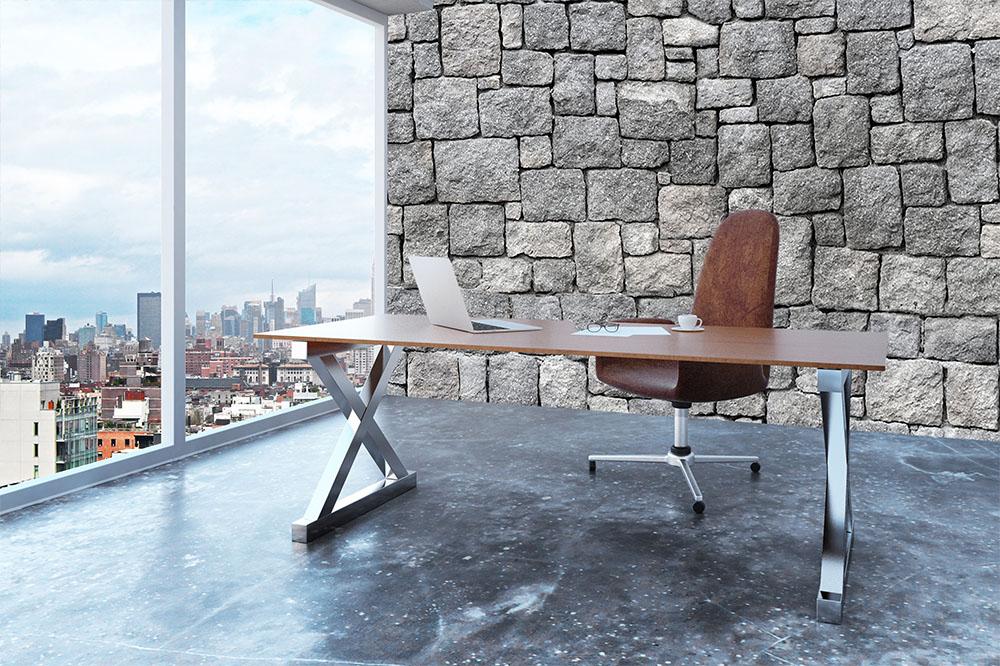 Old gray stone wall Wall Mural Wallpaper - Canvas Art Rocks - 3