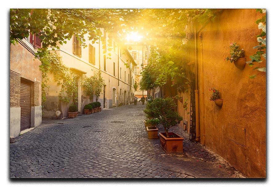 Old street in Trastevere Canvas Print or Poster - Canvas Art Rocks - 1