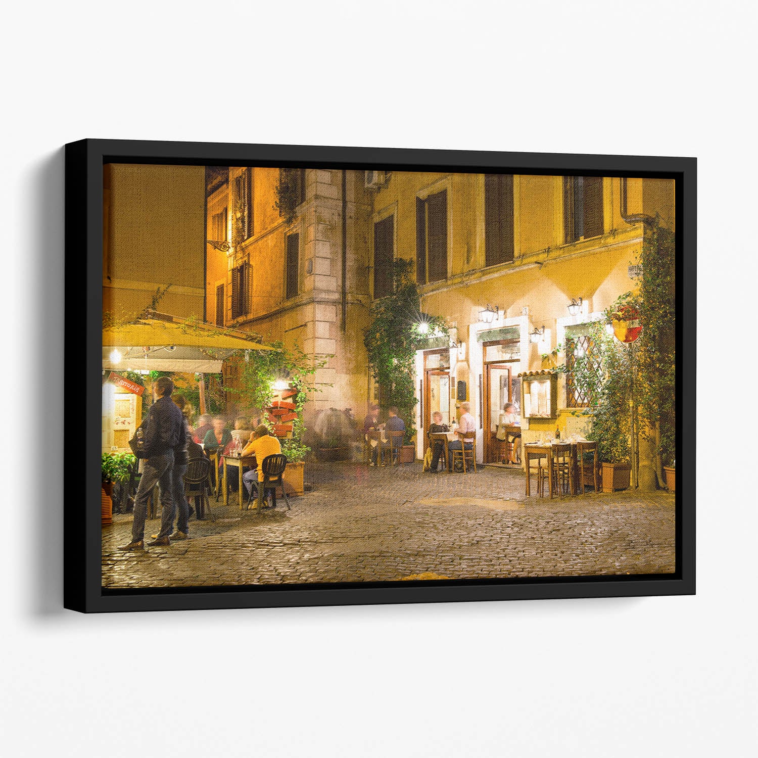 Old street in Trastevere Floating Framed Canvas