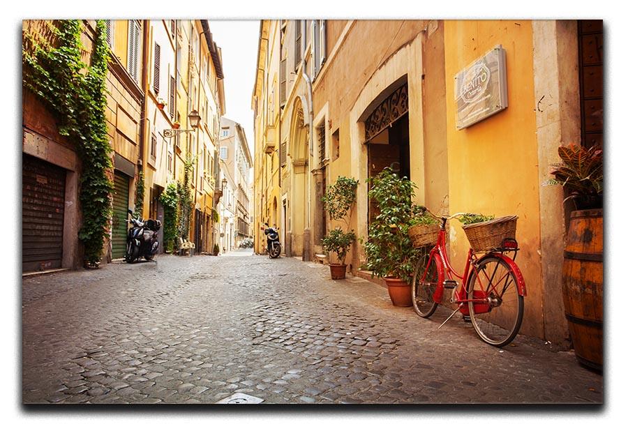Old streets in Trastevere Canvas Print or Poster - Canvas Art Rocks - 1