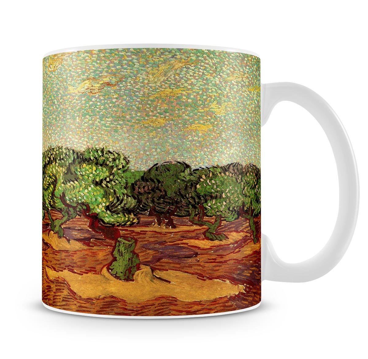 Olive Grove Pale Blue Sky by Van Gogh Mug - Canvas Art Rocks - 4
