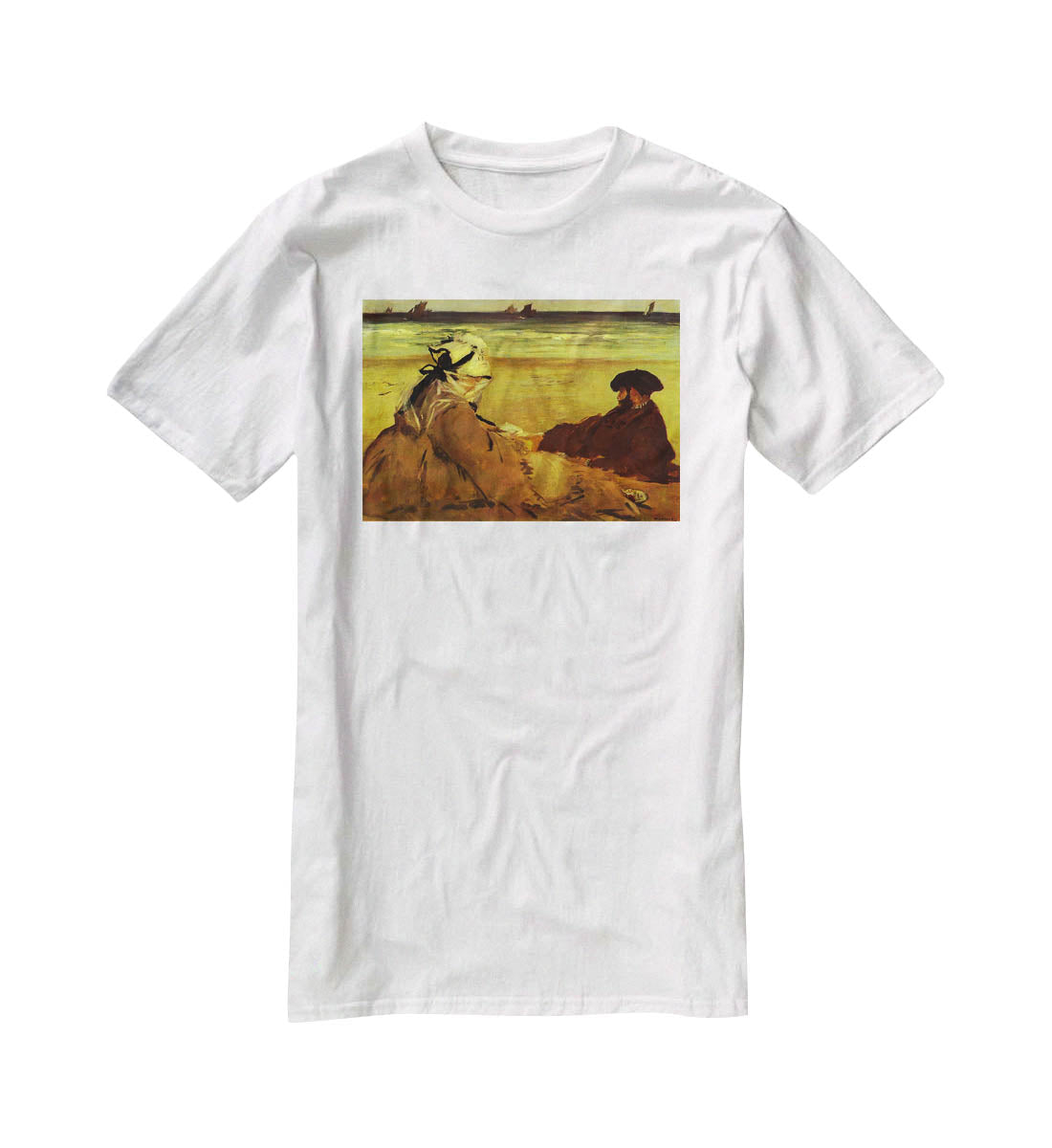 On the beach by Edouard Manet T-Shirt - Canvas Art Rocks - 5