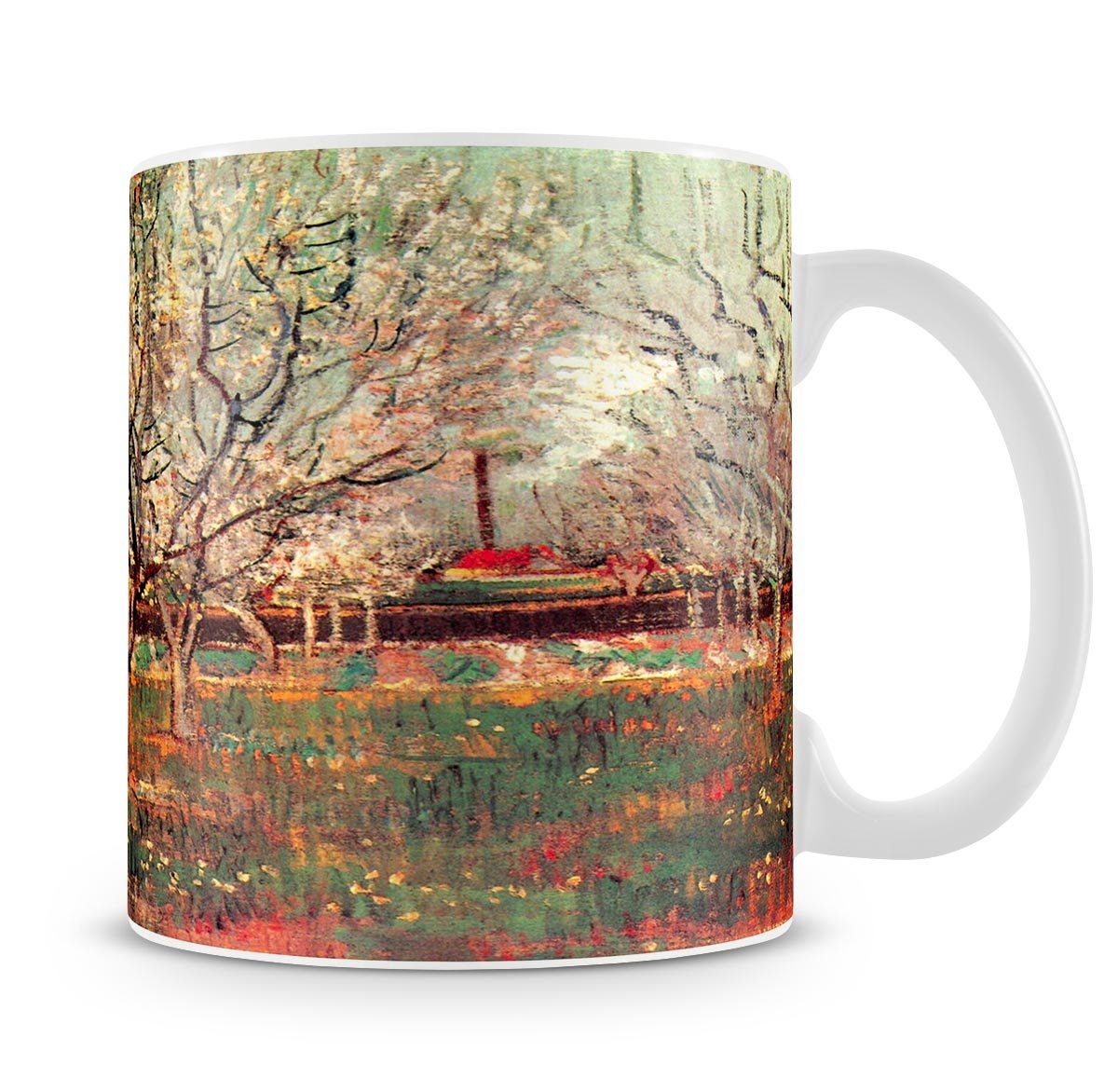 Orchard in Blossom Plum Trees by Van Gogh Mug - Canvas Art Rocks - 4