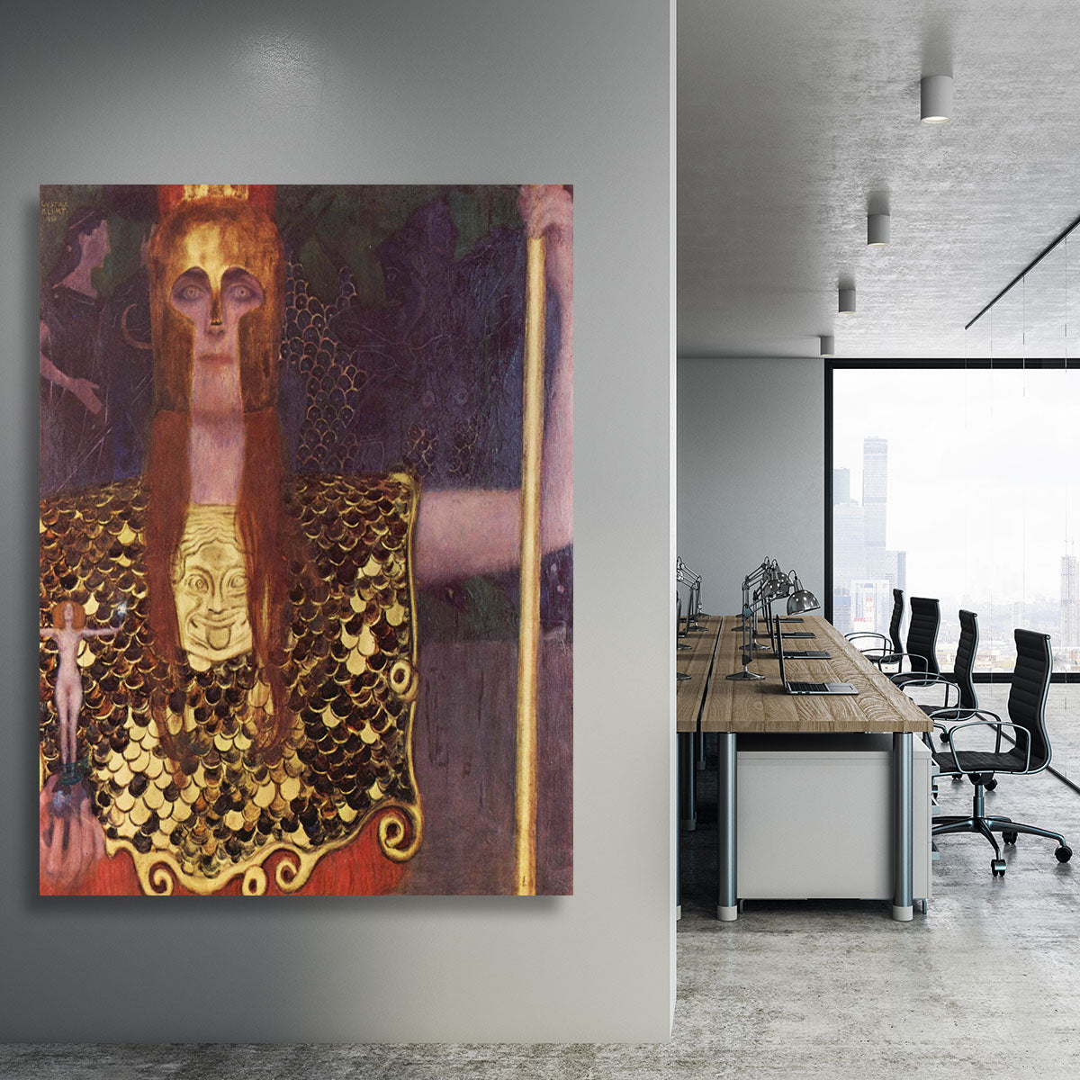 Pallas Athena by Klimt Canvas Print or Poster - Canvas Art Rocks - 3