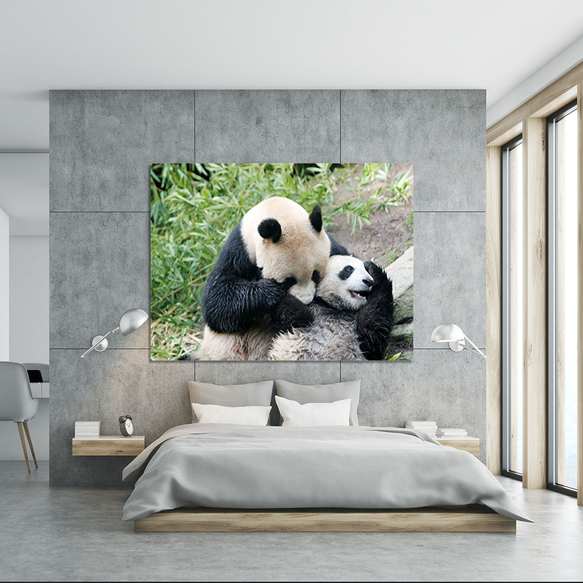 Panda bear and her cub Canvas Print or Poster - Canvas Art Rocks - 5