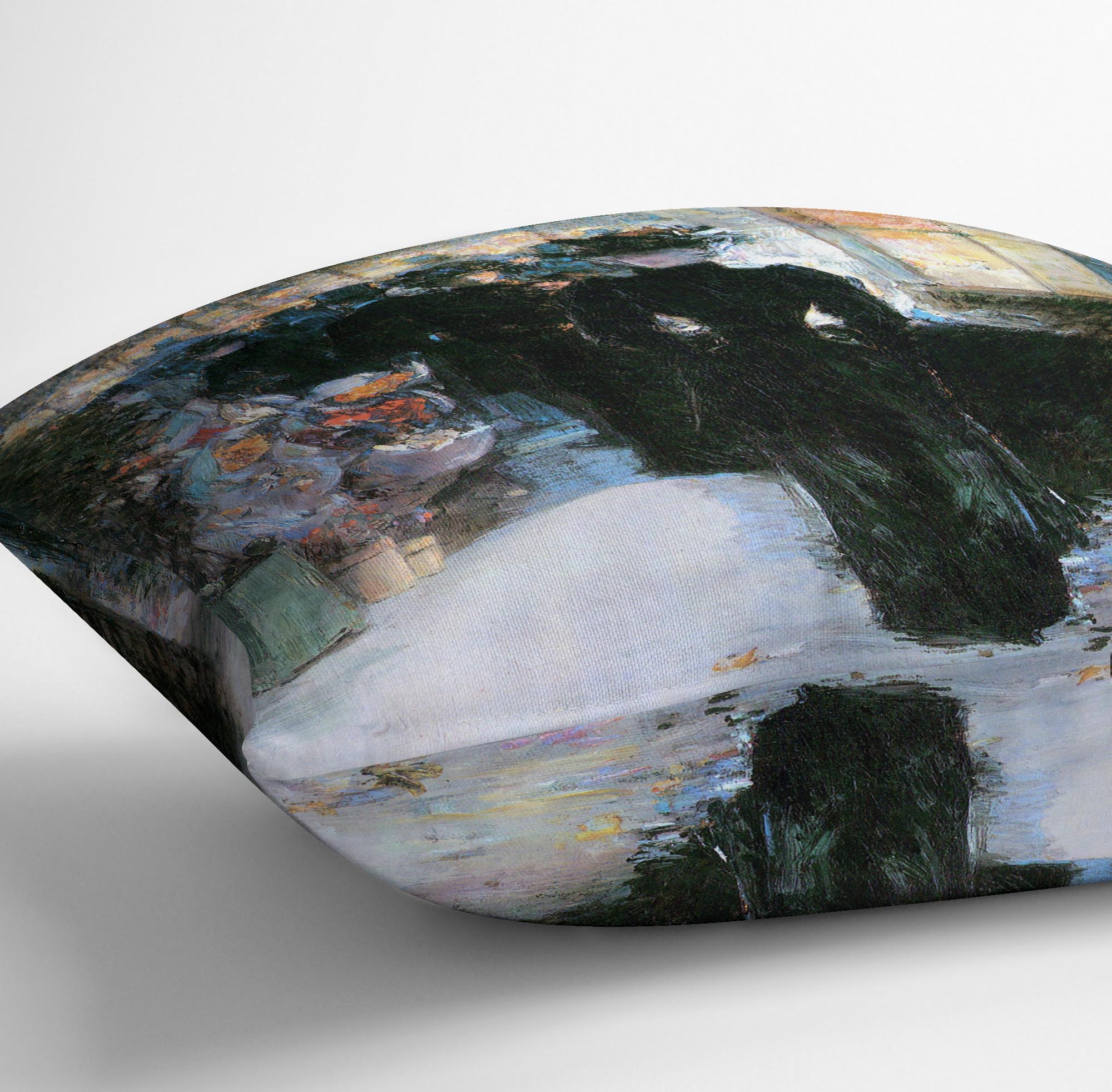 Paris Nocturne by Hassam Cushion - Canvas Art Rocks - 3