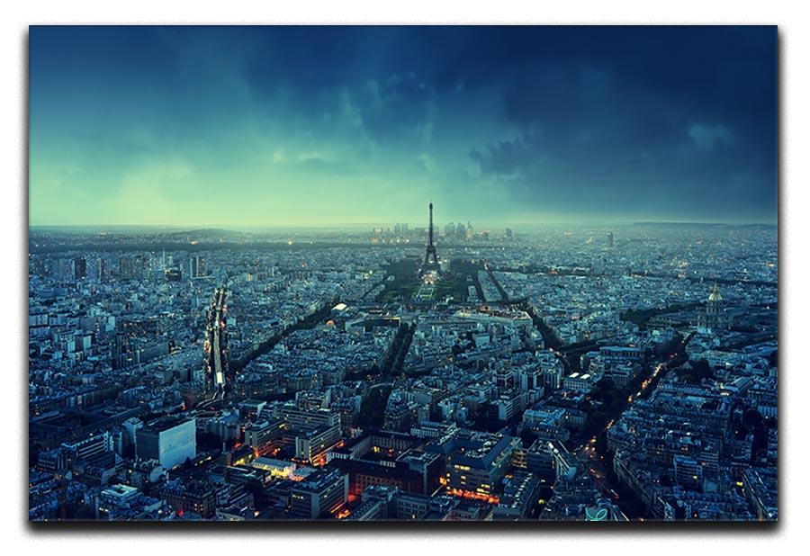 Paris skyline at sunset Canvas Print or Poster - Canvas Art Rocks - 1