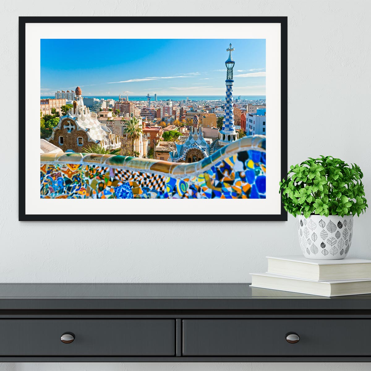 Park Guell Framed Print - Canvas Art Rocks - 1