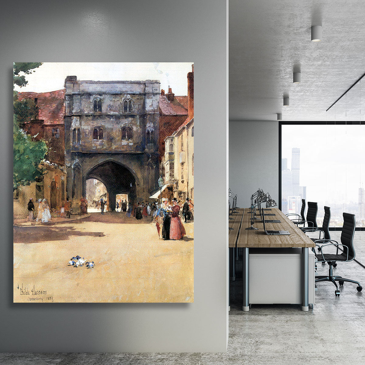 Passage in Canterbury by Hassam Canvas Print or Poster - Canvas Art Rocks - 3