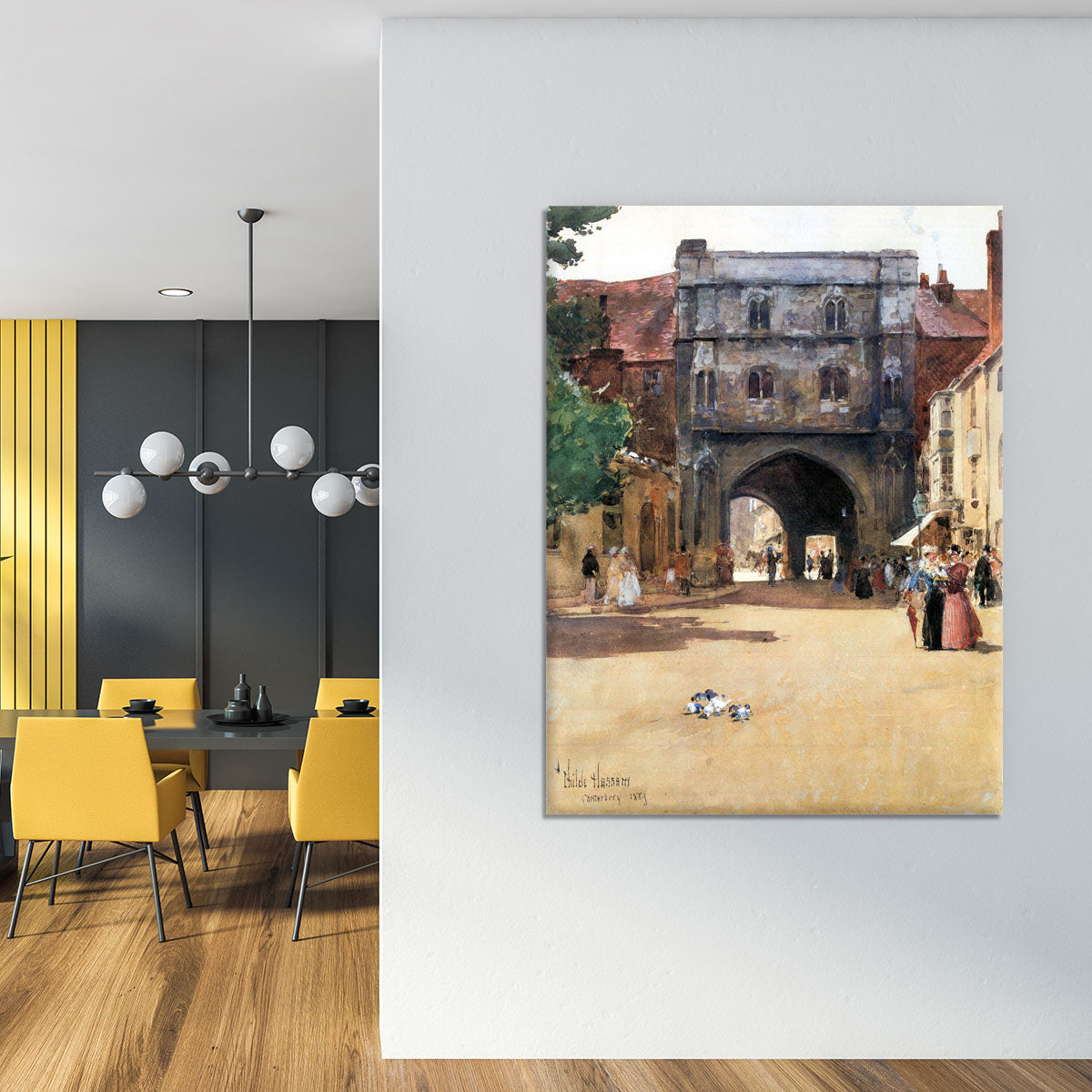 Passage in Canterbury by Hassam Canvas Print or Poster - Canvas Art Rocks - 4