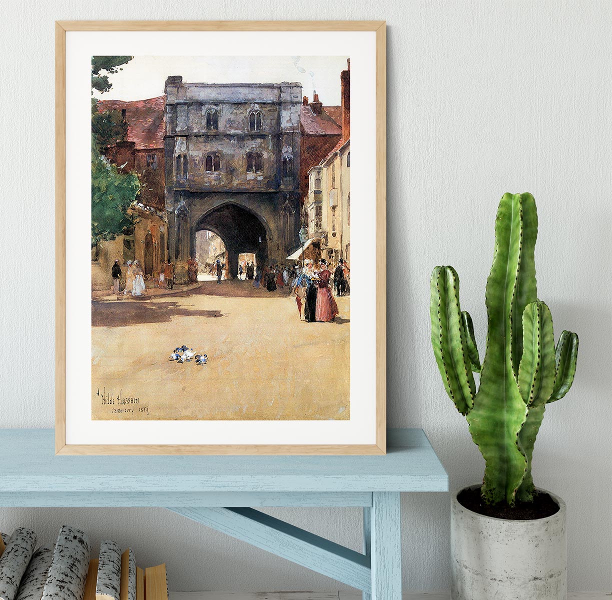 Passage in Canterbury by Hassam Framed Print - Canvas Art Rocks - 3