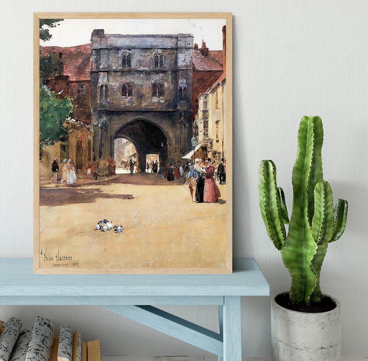 Passage in Canterbury by Hassam Framed Print - Canvas Art Rocks - 4