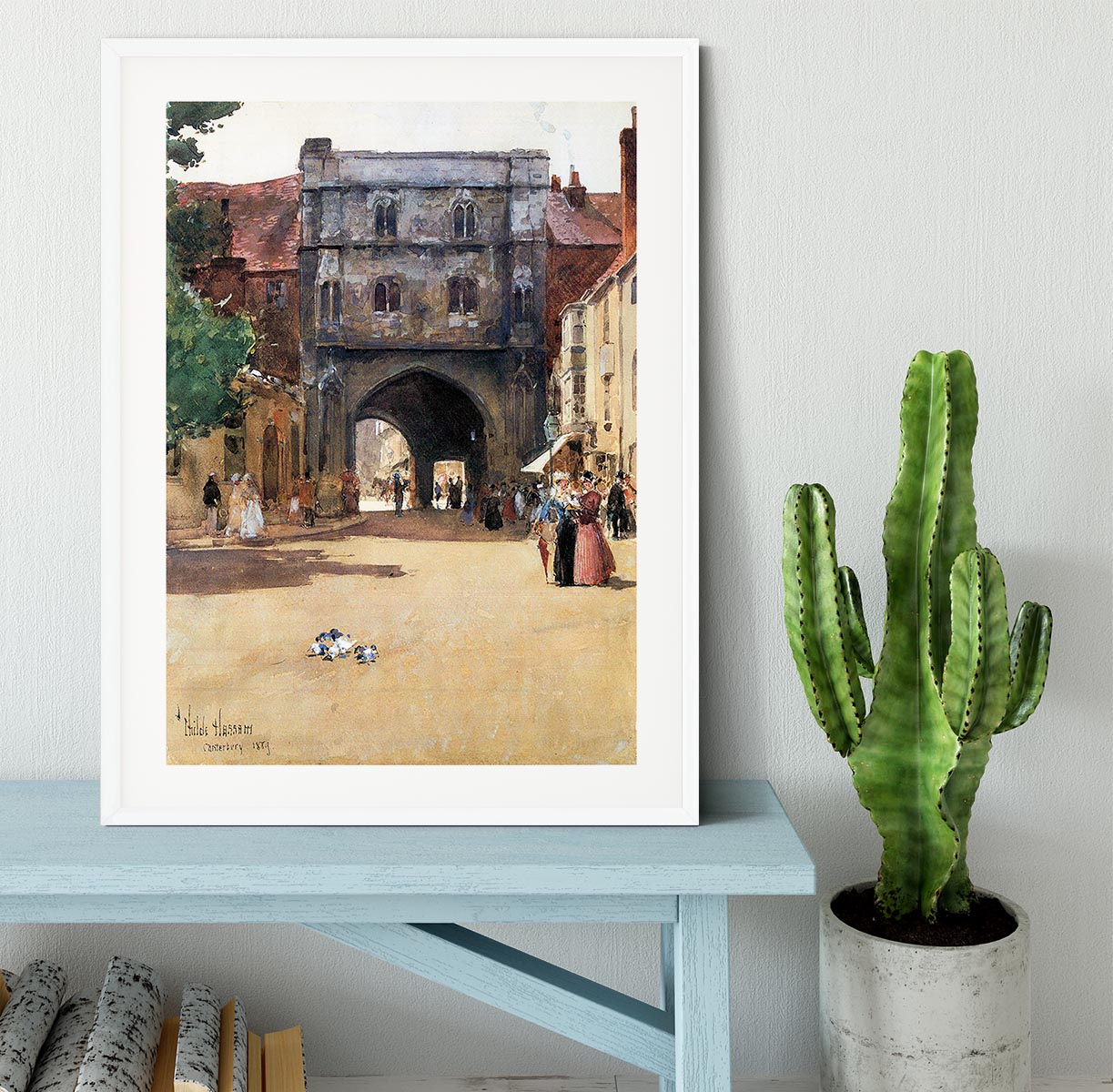 Passage in Canterbury by Hassam Framed Print - Canvas Art Rocks - 5