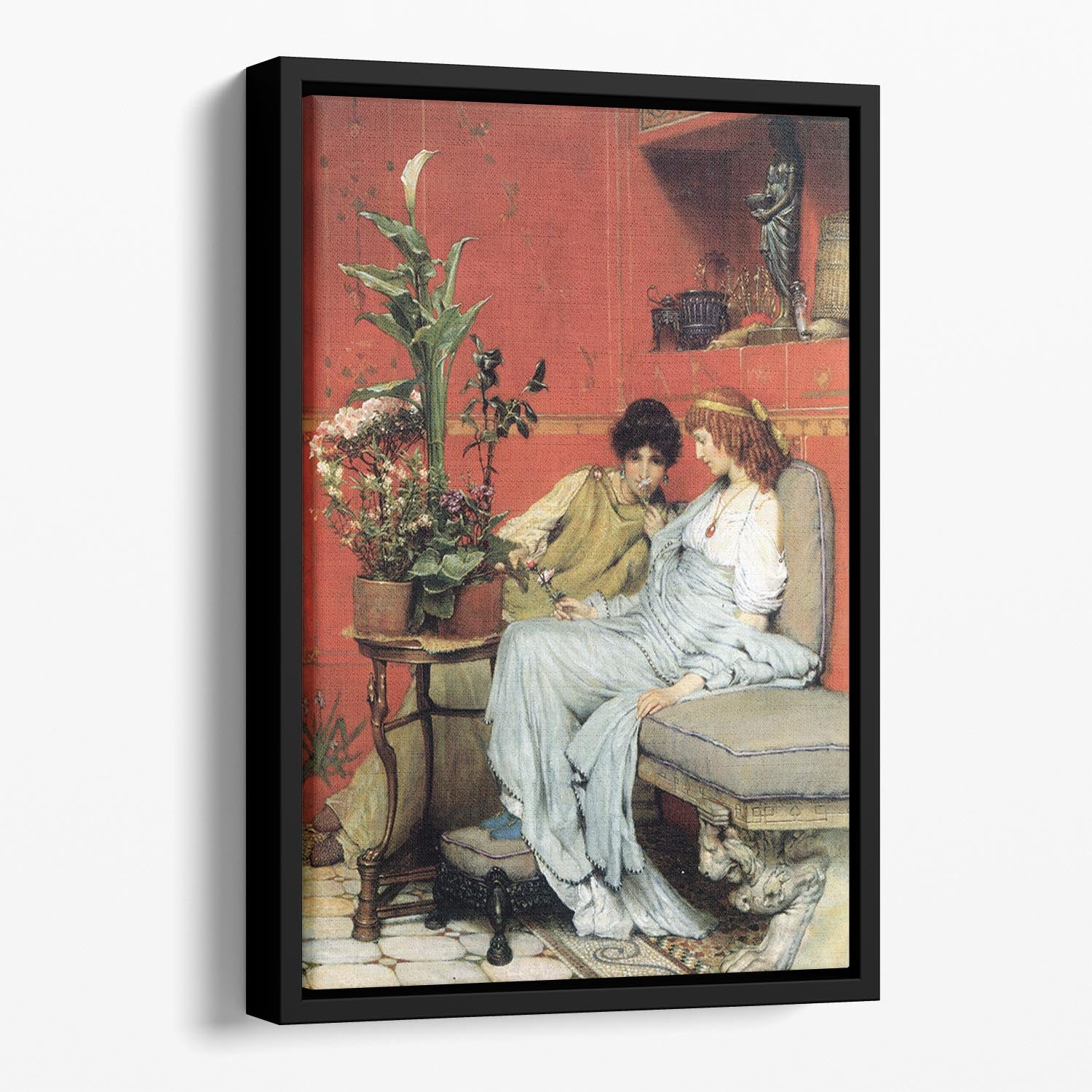 Penetralia by Alma Tadema Floating Framed Canvas - Canvas Art Rocks - 1