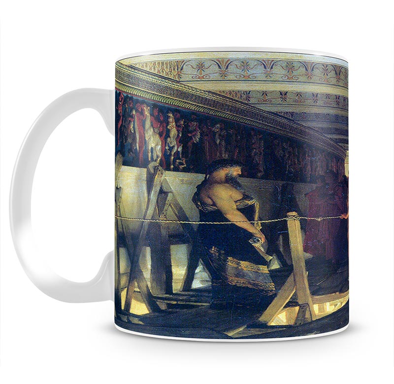 Phidias shows his friends from the Parthenon frieze detail by Alma Tadema Mug - Canvas Art Rocks - 1