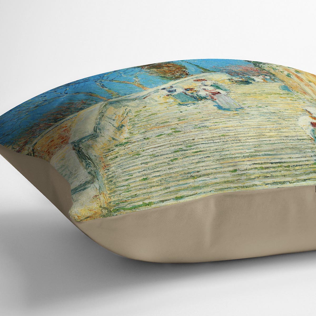 Piazza di Spagna Rome by Hassam Cushion - Canvas Art Rocks - 2