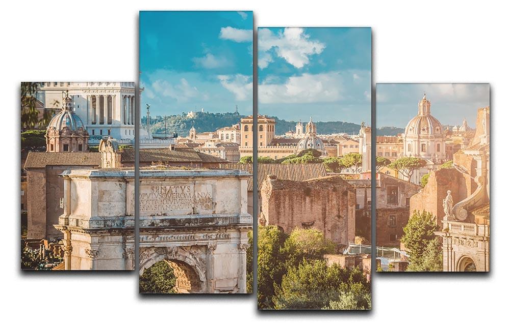 Picturesque View of the Roman Forum 4 Split Panel Canvas - Canvas Art Rocks - 1