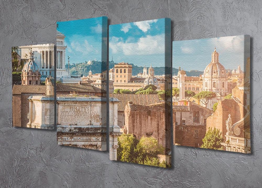 Picturesque View of the Roman Forum 4 Split Panel Canvas - Canvas Art Rocks - 2