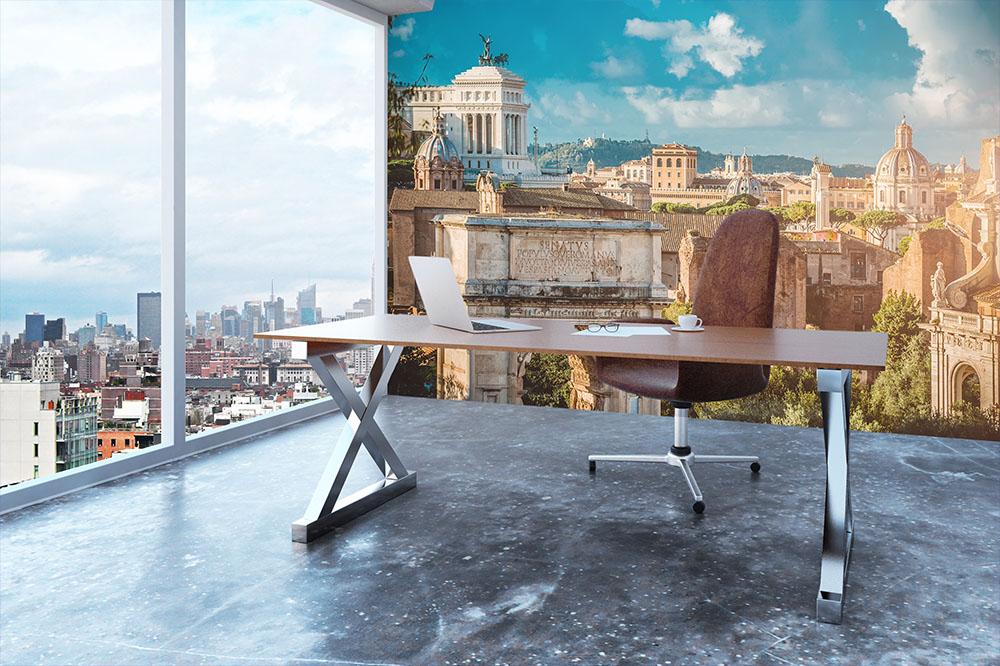 Picturesque View of the Roman Forum Wall Mural Wallpaper - Canvas Art Rocks - 3