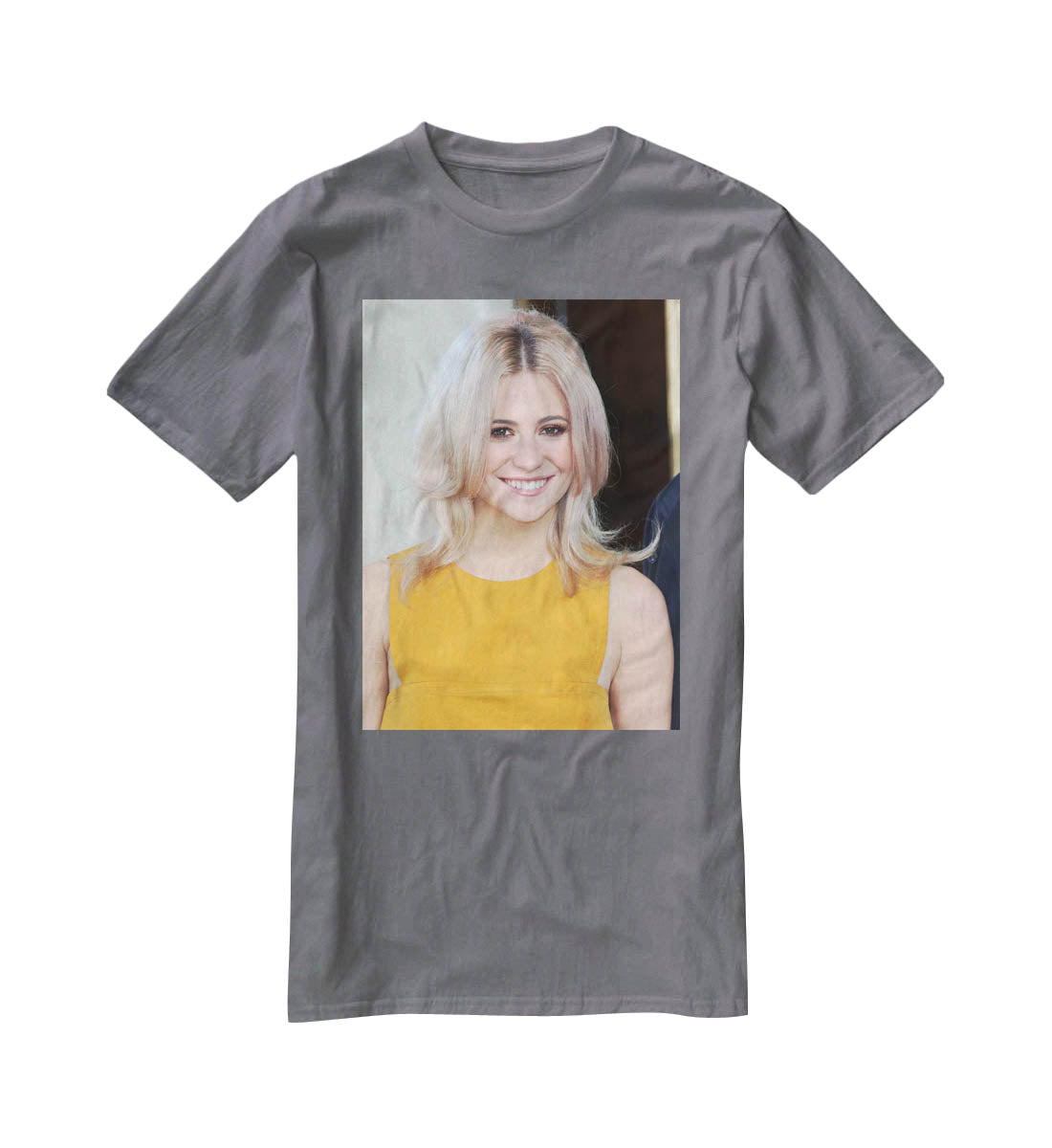 Pixie Lott in yellow T-Shirt - Canvas Art Rocks - 3