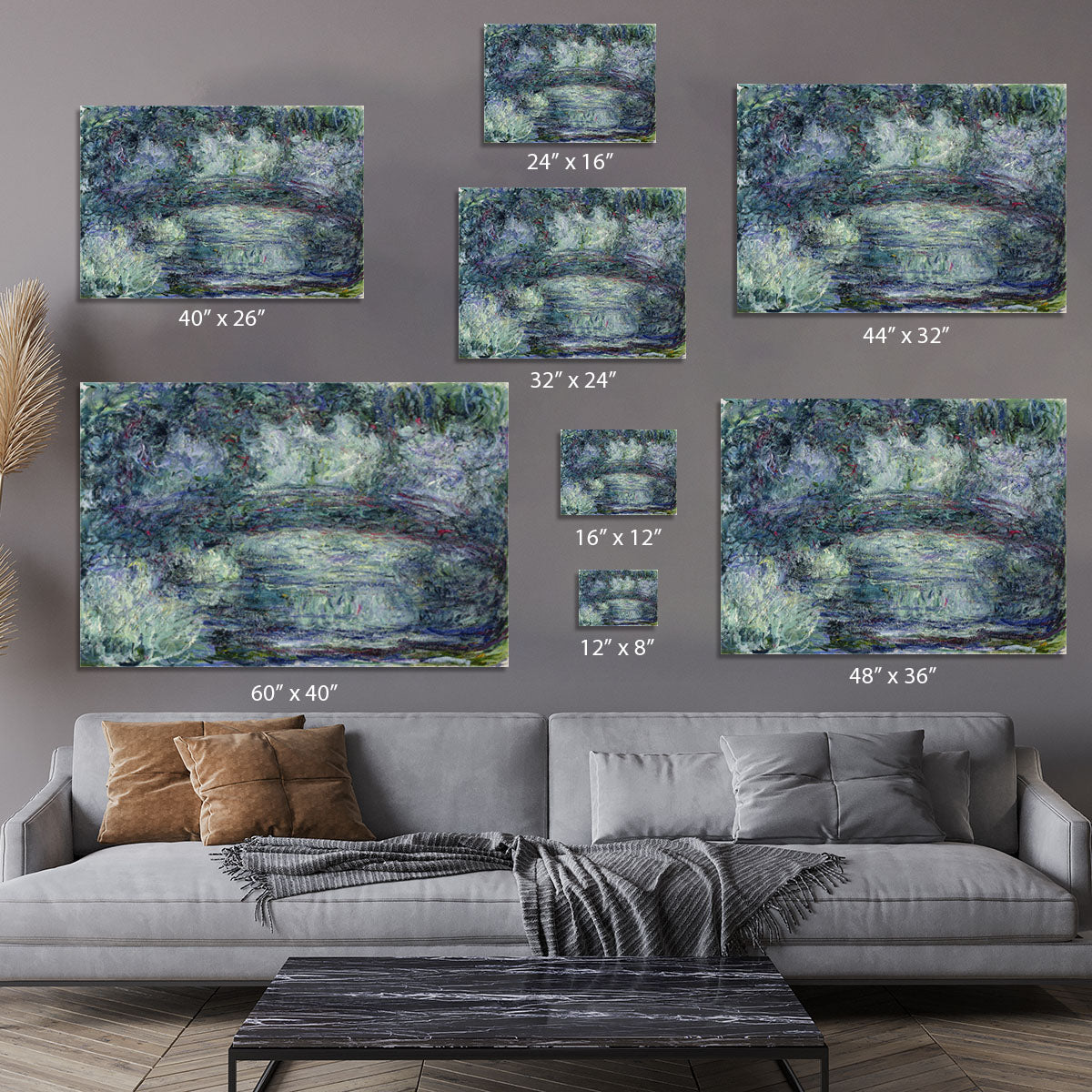 Pont Japonais Japanilainen silta by Monet Canvas Print or Poster - Canvas Art Rocks - 7
