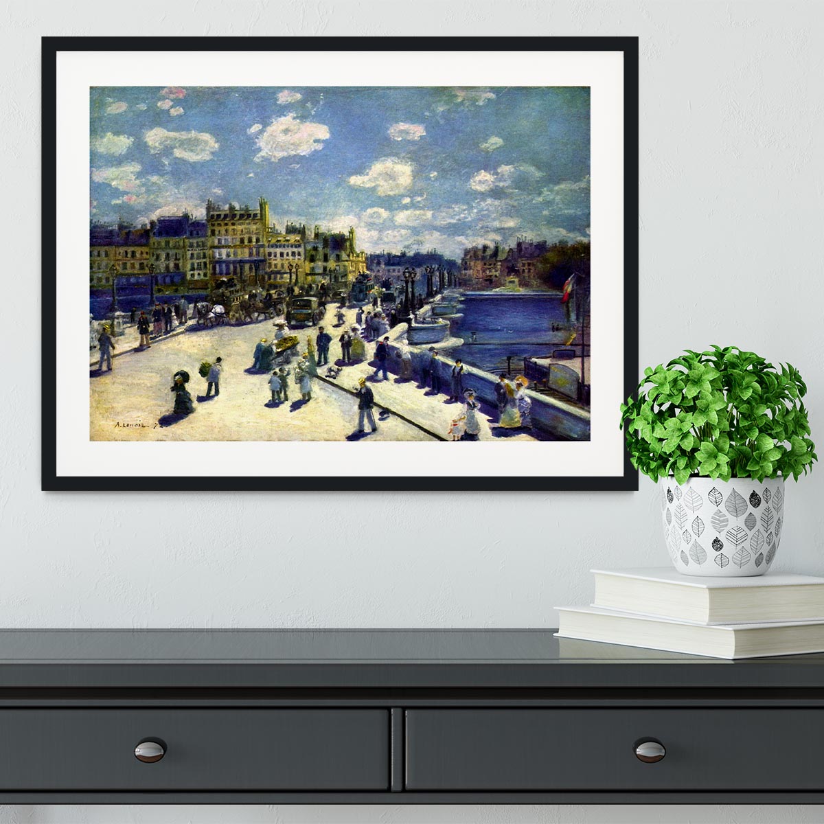 Pont Neuf by Renoir Framed Print - Canvas Art Rocks - 1