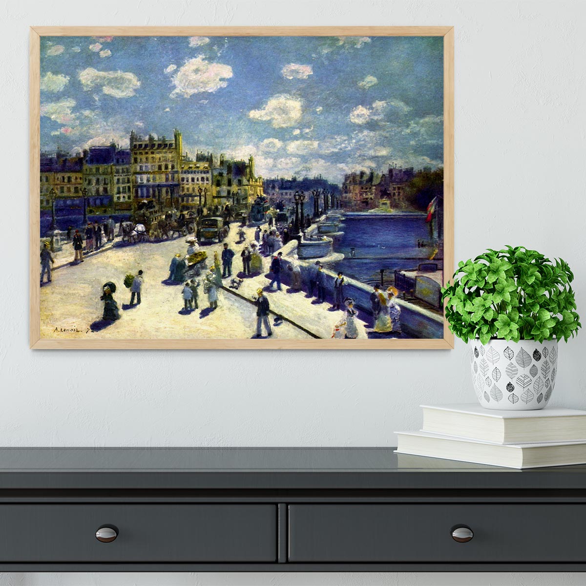 Pont Neuf by Renoir Framed Print - Canvas Art Rocks - 4